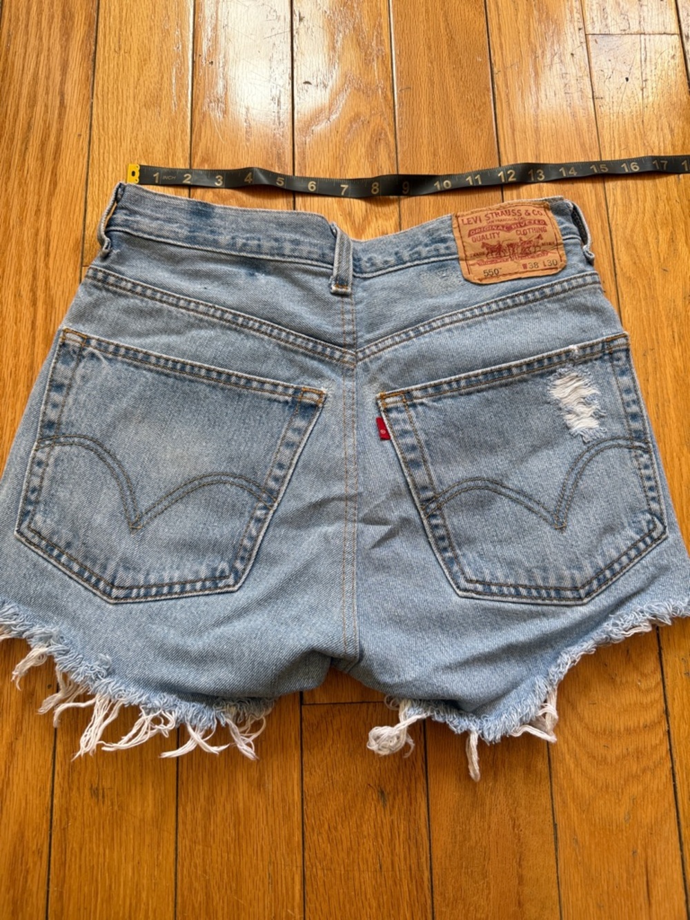 Levi's Light Blue High-Rise Denim Cutoff Shorts